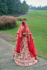Load image into Gallery viewer, Raw Silk Hand-Embellished Lehenga Set with Organza Dupatta
