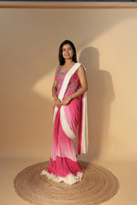 Load image into Gallery viewer, Pink Indo-Western Ensemble with Mirror Work