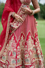Load image into Gallery viewer, Raw Silk Hand-Embellished Lehenga Set with Organza Dupatta