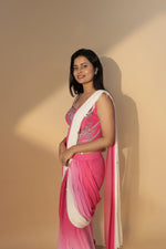 Load image into Gallery viewer, Pink Indo-Western Ensemble with Mirror Work