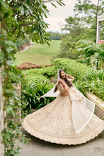 Load image into Gallery viewer, Raw Silk Lehenga Set with Organza Dupatta