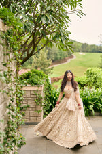 Load image into Gallery viewer, Raw Silk Lehenga Set with Organza Dupatta