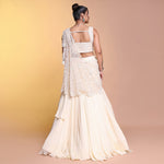 Load image into Gallery viewer, Ivory draped indo western
