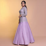 Load image into Gallery viewer, Lavender fish cut indowestern
