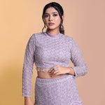 Load image into Gallery viewer, Lavender fish cut indowestern

