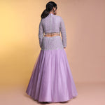 Load image into Gallery viewer, Lavender fish cut indowestern
