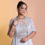 Load image into Gallery viewer, Grey lndowestern with long jacket
