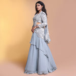 Load image into Gallery viewer, Grace Blue drape skirt
