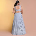 Load image into Gallery viewer, Grey indowestern paired with thread work
