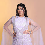 Load image into Gallery viewer, Lavender sharara with long jacket
