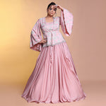 Load image into Gallery viewer, Pink jacket style indowestern
