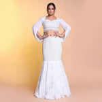 Load image into Gallery viewer, Ice blue fish cut indowestern
