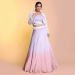 Load image into Gallery viewer, Ombrae lehenga with jacket style indowestern
