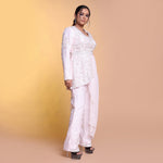 Load image into Gallery viewer, Ivory conceptual blazer with pleating
