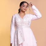 Load image into Gallery viewer, Ivory conceptual blazer with pleating
