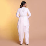 Load image into Gallery viewer, Ivory conceptual blazer with pleating
