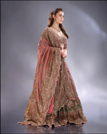 Load image into Gallery viewer, Dark onion crepe silk Lehenga