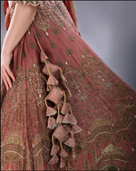 Load image into Gallery viewer, Dark onion crepe silk Lehenga