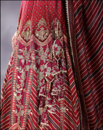 Load image into Gallery viewer, Wine shaded crepe silk Lehenga blouse and dupatta same fabric