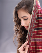 Load image into Gallery viewer, Wine shaded crepe silk Lehenga blouse and dupatta same fabric