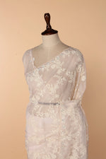Load image into Gallery viewer, Powder Pink Soft Organza Saree with Chikankari &amp; Self Sequin Border
