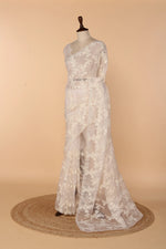 Load image into Gallery viewer, Powder Pink Soft Organza Saree with Chikankari &amp; Self Sequin Border
