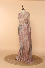 Load image into Gallery viewer, Metallic Tissue Saree with Zardosi, Sequin &amp; Cutdana Work
