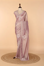 Load image into Gallery viewer, Lilac Georgette Tissue Saree with 3D Sequin, Stone &amp; Cutdana Work
