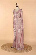 Load image into Gallery viewer, Lilac Georgette Tissue Saree with 3D Sequin, Stone &amp; Cutdana Work
