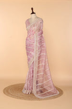 Load image into Gallery viewer, Lavender Tissue Saree with 3D Sequin &amp; Cutdana Work
