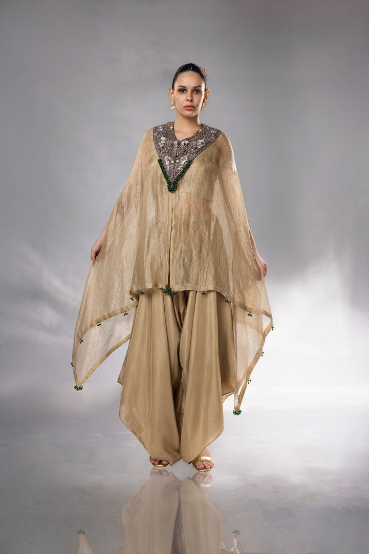Fusion Cape & Dhoti Pant Set