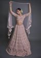 Dusty pink bridal lehenga 