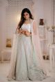 Mint X White Raw Silk Lehenga 